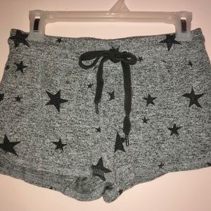 PJ Salvage Grey Pajama Shorts and Hoodie Set